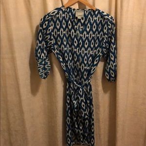 Blue and white patterned Maeve dress